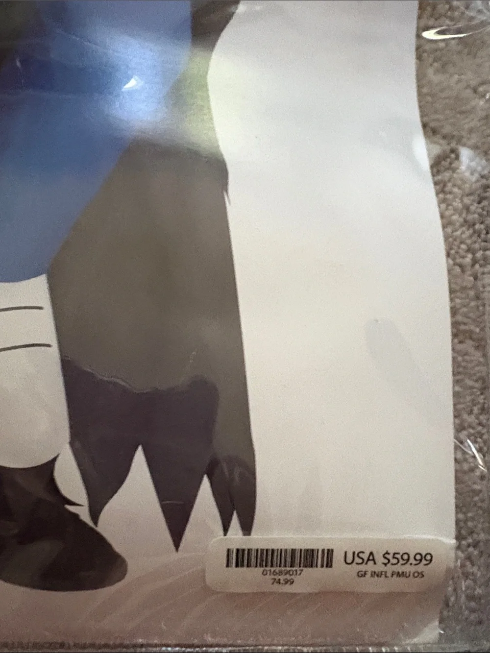 Inflatable Piggyback Ghost Face Kids Costume — Black/Red - Picture 3 of 4
